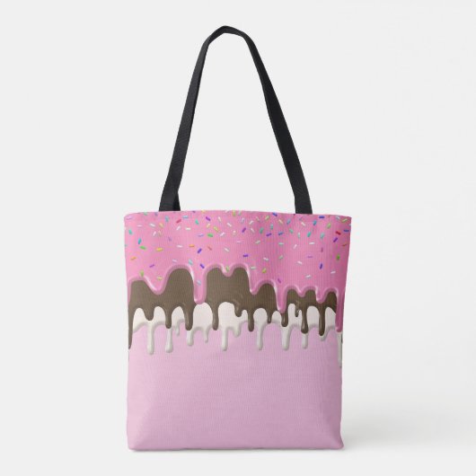 IJs crème roze frosting strooisel druppel Tote Bag (Achterkant)