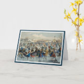 Ijs die in Central Park schaatsen - het Vakantie Kaart (Gele Bloem)