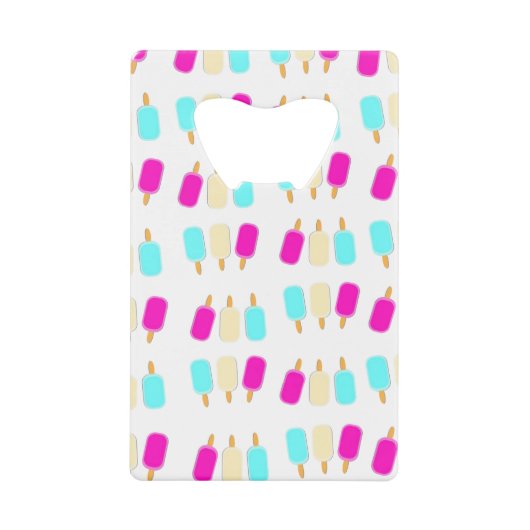 ijs drie kleuren creditkaart flessenopener (Voorkant)