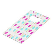 ijs drie kleuren creditkaart flessenopener (Voorkant Gekanteld)