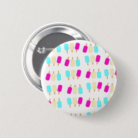ijs drie kleuren ronde button 5,7 cm (Voorkant /achterkant)