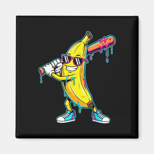 Ijs druppel grafisch grappige kleur spat ontwerp  magneet (Voorkant)
