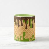Ijs,Druppelende Matcha Choco Bliss , Modern  Mok (Midden)