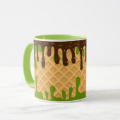 Ijs,Druppelende Matcha Choco Bliss , Modern  Mok (Voorkant links)