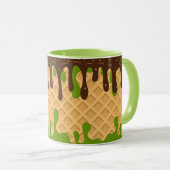 Ijs,Druppelende Matcha Choco Bliss , Modern  Mok (Voorkant rechts)