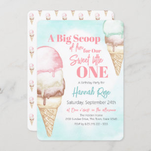 IJs eerste verjaardagsfeestje Kaart