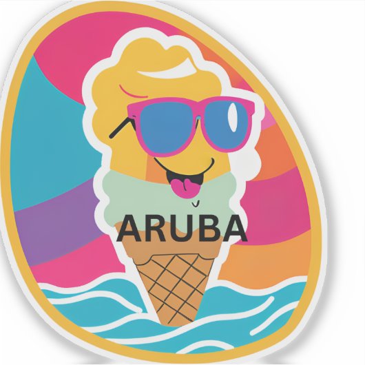 IJs en Aruba Sticker (Voorkant)