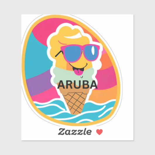 IJs en Aruba Sticker (Vel)