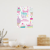 Ijs en Cake Sweet Sassy Zes 6e Verjaardag Poster (Keuken)