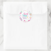 Ijs en Cake Sweet Sassy Zes 6e Verjaardag Ronde Sticker (Tas)