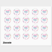 Ijs en Cake Sweet Sassy Zes 6e Verjaardag Ronde Sticker (Vel)