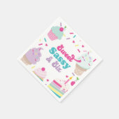 Ijs en Cake Sweet Sassy Zes 6e Verjaardag Servet (Hoek)