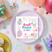 Ijs en Cake Sweet Sassy Zes 6e Verjaardag Servet