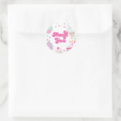 Ijs en cake verjaardag bedankt ronde sticker (Tas)