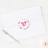 Ijs en cake verjaardag bedankt ronde sticker (Envelop)