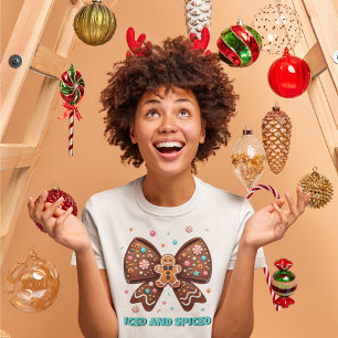Ijs- en gekruide gemberkoek Coquette strik T-shirt