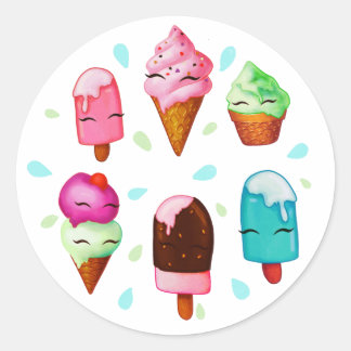 IJs en pop Ronde Sticker
