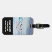 IJs en sneeuw | Adelie Penguins Antarctica Bagagelabel (Voorkant horizontaal)