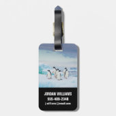 IJs en sneeuw | Adelie Penguins Antarctica Bagagelabel (Achterkant verticaal)