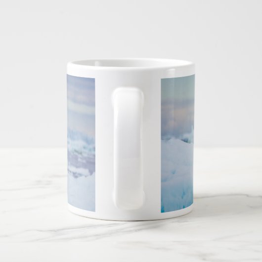 IJs en sneeuw | Adelie Penguins Antarctica Grote Koffiekop (Achterkant)