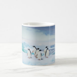 IJs en sneeuw Adelie Penguins Antarctica Koffiemok