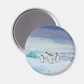 IJs en sneeuw | Adelie Penguins Antarctica Magneet (Voorkant / Achterkant)