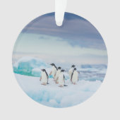IJs en sneeuw | Adelie Penguins Antarctica Ornament (voorkant)