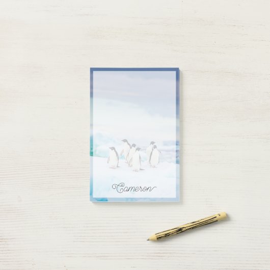 IJs en sneeuw | Adelie Penguins Antarctica Post-it® Notes (Op bureau)