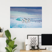 IJs en sneeuw | Adelie Penguins Antarctica Poster (Thuiskantoor)