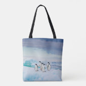 IJs en sneeuw | Adelie Penguins Antarctica Tote Bag (Achterkant)