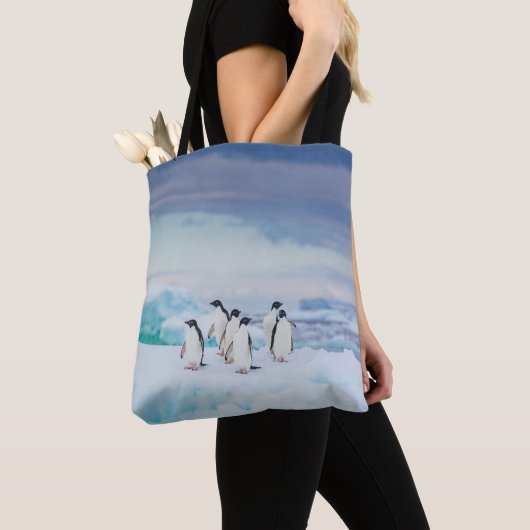 IJs en sneeuw | Adelie Penguins Antarctica Tote Bag (Dichtbij)