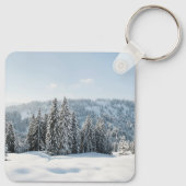 IJs en sneeuw | Allgäu Bavaria Duitsland Sleutelhanger (Achterkant)