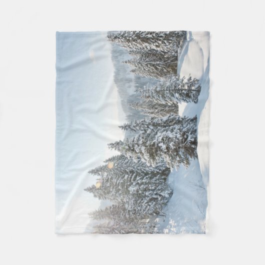 IJs en sneeuw | Allgäu Bavaria Zuid-Duitsland Fleece Deken (Voorkant)