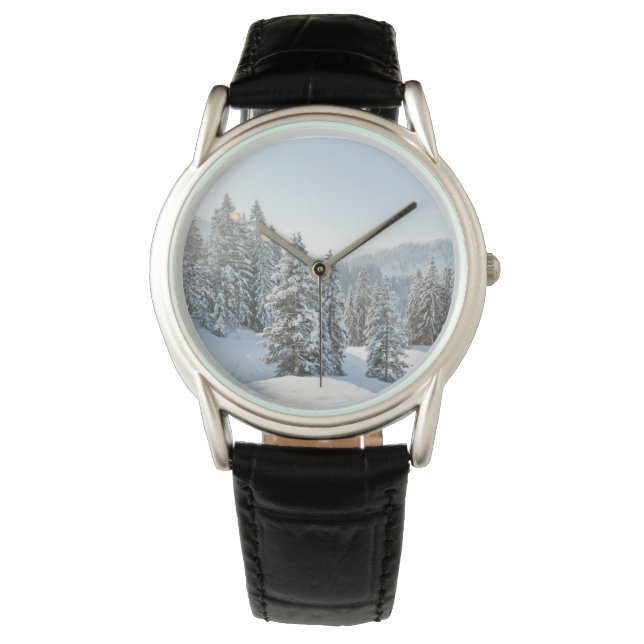 IJs en sneeuw | Allgäu Bavaria Zuid-Duitsland Horloge (Voorkant)