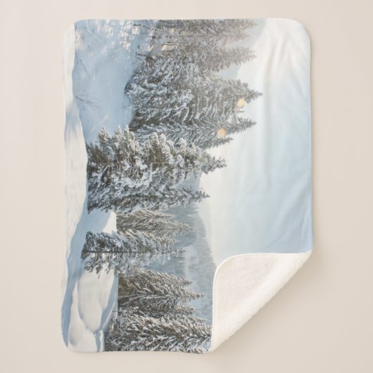 IJs en sneeuw | Allgäu Bavaria Zuid-Duitsland Sherpa Deken (Voorkant)
