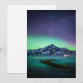 IJs en sneeuw | Aurora Borealis Milky Way IJsland Bedankkaart (Voorkant / Achterkant)