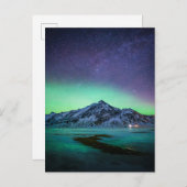 IJs en sneeuw | Aurora Borealis Milky Way IJsland Briefkaart (Voorkant / Achterkant)