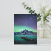 IJs en sneeuw | Aurora Borealis Milky Way IJsland Briefkaart (Staand voorkant)