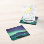 IJs en sneeuw | Aurora Borealis Milky Way IJsland Kartonnen Onderzetters (Insitu)