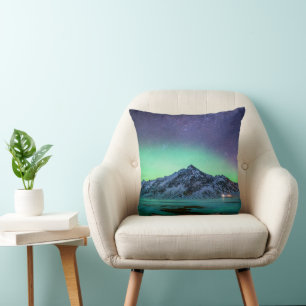 IJs en sneeuw Aurora Borealis Milky Way IJsland Kussen