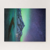 IJs en sneeuw | Aurora Borealis Milky Way IJsland Legpuzzel (Horizontaal)