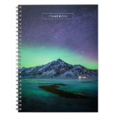 IJs en sneeuw | Aurora Borealis Milky Way IJsland Notitieboek (Voorkant)