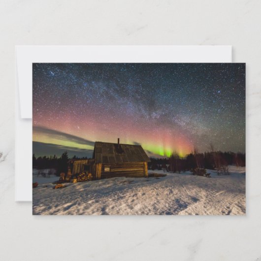 IJs en sneeuw | Aurora Polaris Murmansk, IJsland Bedankkaart (Voorkant)