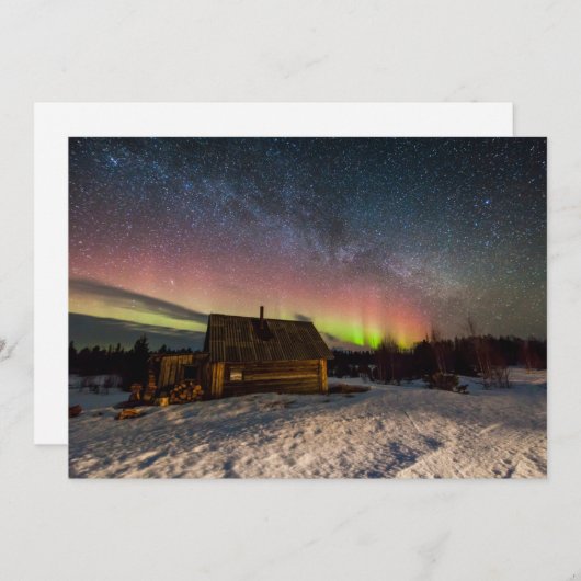 IJs en sneeuw | Aurora Polaris Murmansk, IJsland Bedankkaart (Voorkant / Achterkant)