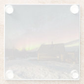 IJs en sneeuw | Aurora Polaris Murmansk, IJsland Glazen Onderzetter (Achterkant)