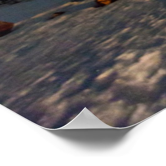 IJs en sneeuw | Aurora Polaris Murmansk, IJsland Poster (Hoek)