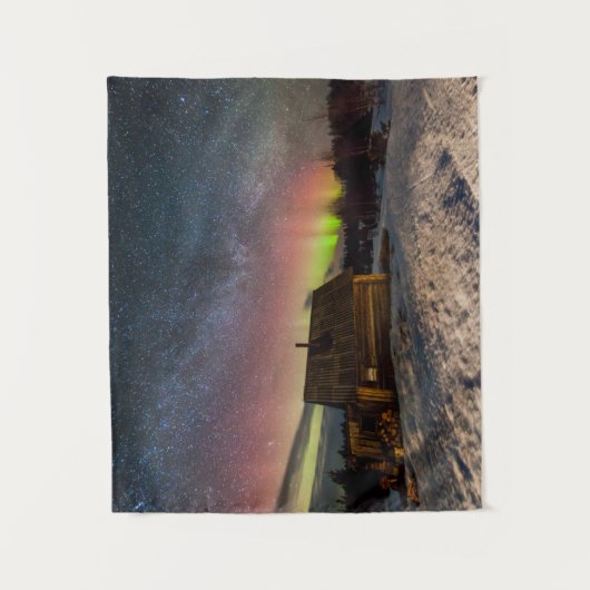 IJs en sneeuw | Aurora Polaris Murmansk, IJsland Wandkleed (Voorkant)