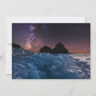 IJs en sneeuw   Baikal-meer, Siberië, Rusland Bedankkaart