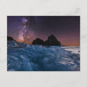 IJs en sneeuw   Baikal-meer, Siberië, Rusland Briefkaart