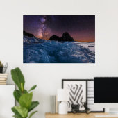 IJs en sneeuw | Baikal-meer, Siberië, Rusland Poster (Thuiskantoor)